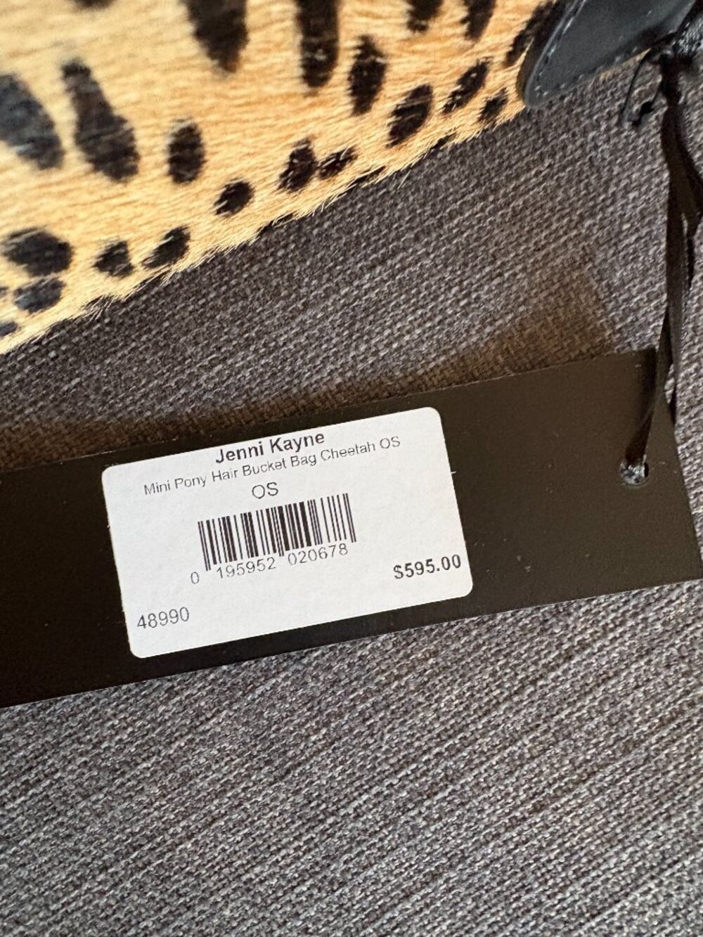 Jenni Kayne Mini Pony Hair Bucket Bag in Cheetah Print NWT - Picture 13 of 14